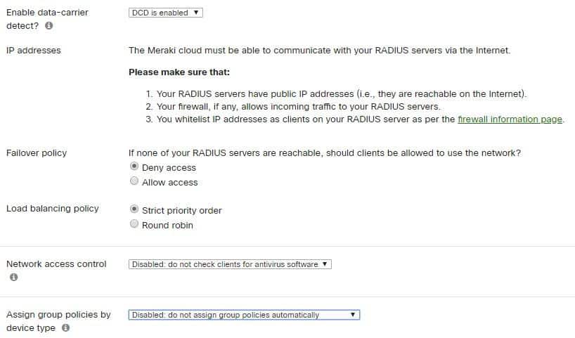 radius settings 2 radius settings 2
